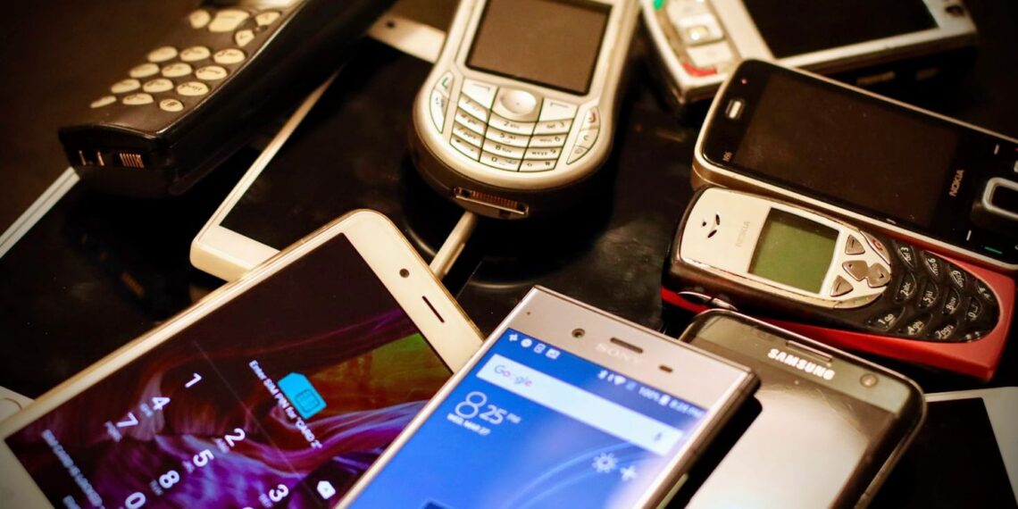oude mobiele telefoon